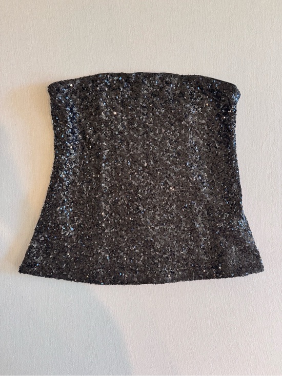 Abercrombie & Fitch Tops - Abercrombie & Fitch Black Sequin Strapless Tube Top